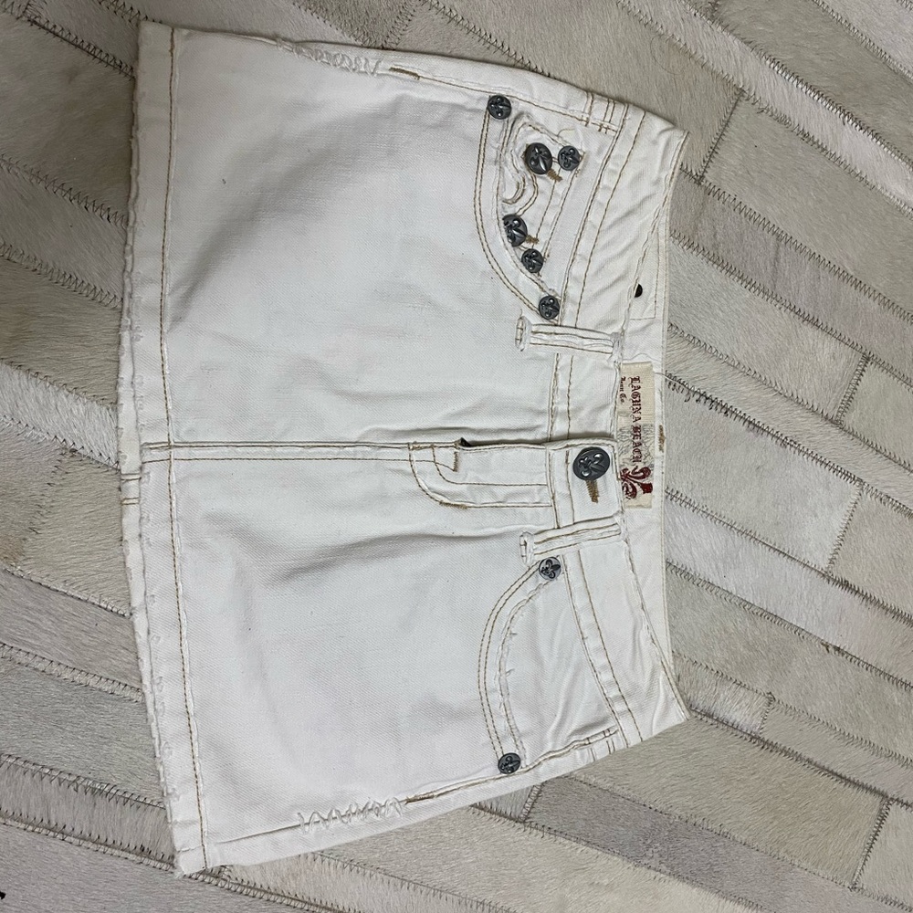 Woman’s jeans mini skirt